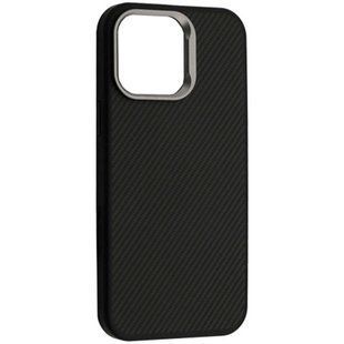 Противоударный чехол на iPhone 16 Pro Kevlar Soft touch with MagSafe Черный