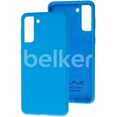 Чехол для Samsung Galaxy S21+ (G996) Wave Silicone Case Голубой