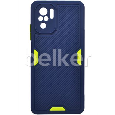 Противоударный чехол для Redmi Note 10 LikGus Ribed Синий смотреть фото | belker.com.ua