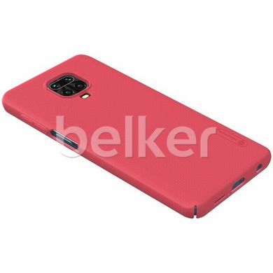 Чехол для Xiaomi Redmi Note 9 Pro Nillkin Frosted shield Красный смотреть фото | belker.com.ua