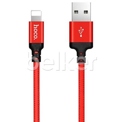 Кабель Lightning USB для iPhone iPad Hoco X14 Times Speed 1 метр Красный