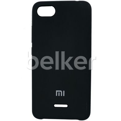 Оригинальный чехол для Xiaomi Redmi 6A Silicone Case Черный смотреть фото | belker.com.ua