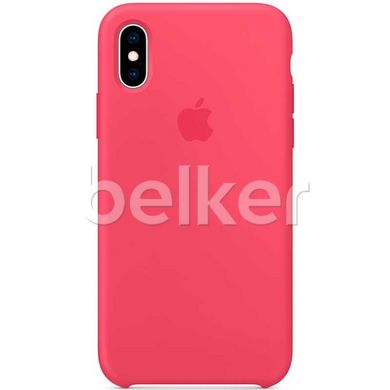 Силиконовый чехол для iPhone Xs Apple Silicone Case Малиновый смотреть фото | belker.com.ua