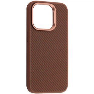 Противоударный чехол на iPhone 16 Pro Kevlar Soft touch with MagSafe Розовое золото