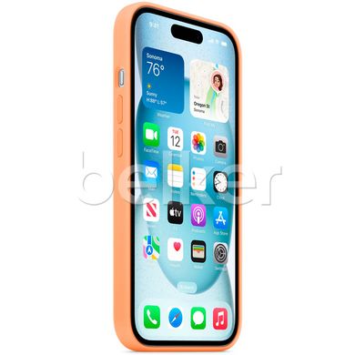 Чехол Apple Silicone Case MagSafe для iPhone 15 Оранжевый