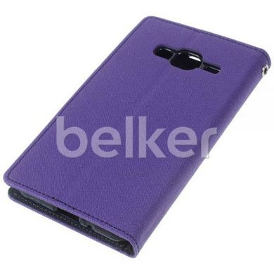 Чехол книжка для Samsung Galaxy J3 2016 J320 Goospery Черный Фиолетовый смотреть фото | belker.com.ua