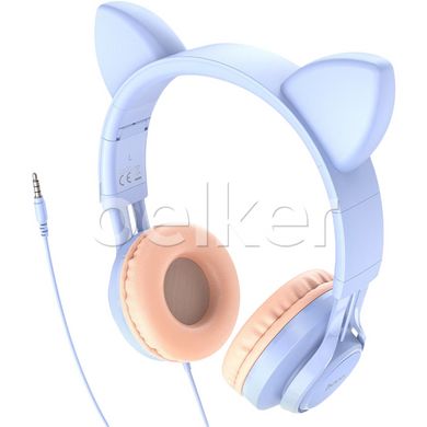 Наушники Hoco W36 Cat ear Dream Голубой