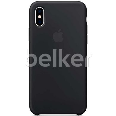 Силиконовый чехол для iPhone X Apple Silicone Case Черный смотреть фото | belker.com.ua