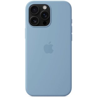 Чехол для iPhone 16 Pro Max Silicone Case (replica) Голубой