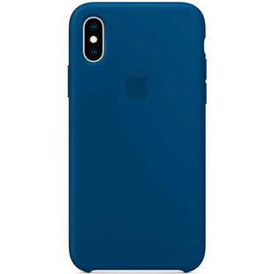 Силиконовый чехол для iPhone X Apple Silicone Case Темно-синий смотреть фото | belker.com.ua