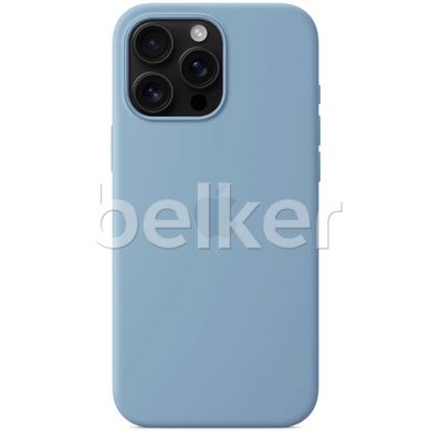 Чехол для iPhone 16 Pro Max Silicone Case (replica) Голубой