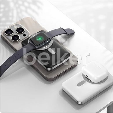 Магнитный павербанк для iPhone, Apple Watch, AirPods Wiwu Elite 3in1 Magnetic 10000mAh Wi-P018 Белый