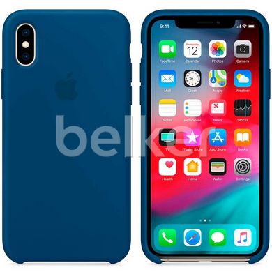 Силиконовый чехол для iPhone X Apple Silicone Case Темно-синий смотреть фото | belker.com.ua