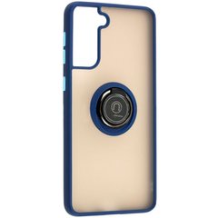 Чехол для Samsung Galaxy S21+ (G996) LikGus Ring case Синий