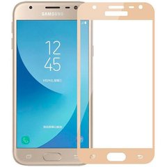 Защитное стекло Samsung Galaxy J3 2017 (J330) Tempered Glass 3D Золотой смотреть фото | belker.com.ua