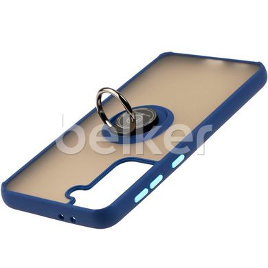 Чехол для Samsung Galaxy S21+ (G996) LikGus Ring case Синий