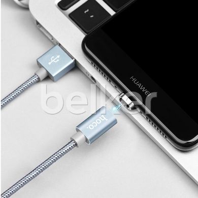 Кабель USB Type-C Hoco U40A Magnetic Adsorption магнитный Серый