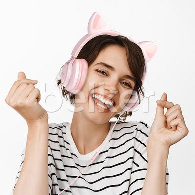 Наушники Hoco W36 Cat ear Розовый