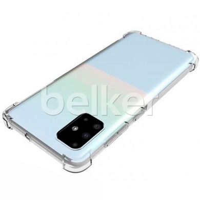 Противоударный силиконовый чехол для Samsung Galaxy A51 (A515) Transparent Armour case Прозрачный смотреть фото | belker.com.ua