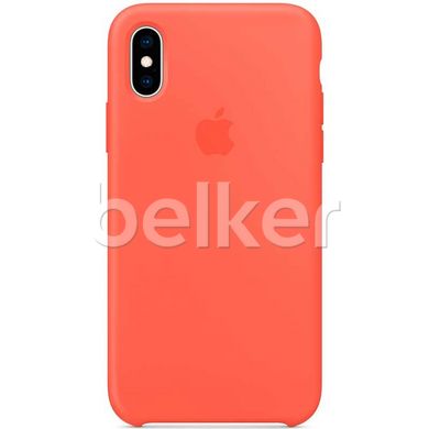 Силиконовый чехол для iPhone X Apple Silicone Case Оранжевый смотреть фото | belker.com.ua