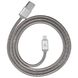 Кабель Lightning USB для iPhone iPad Hoco U5 Metallic Серый в магазине belker.com.ua