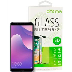 Защитное стекло для Huawei Y7 2018 Optima 5D Черный смотреть фото | belker.com.ua