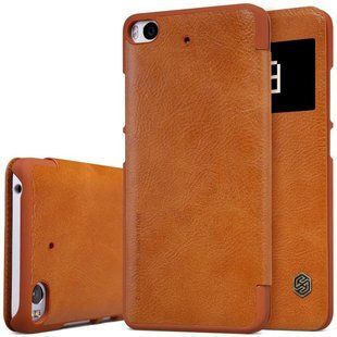 Чехол книжка для Xiaomi Mi5s Nillkin Qin кожаный Коричневый смотреть фото | belker.com.ua
