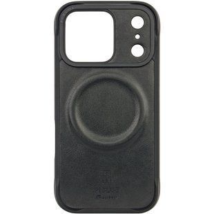 Кожаная накладка iPhone 18 Pro Piblue Premium series 3 MagSafe (PL-128) Черный