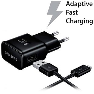 Зарядное устройство Samsung Fast Charge с кабелем Type-C Черное