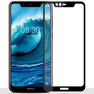 Защитное стекло Nokia 5.1 Plus Tempered Glass 3D Full Glue Черный смотреть фото | belker.com.ua