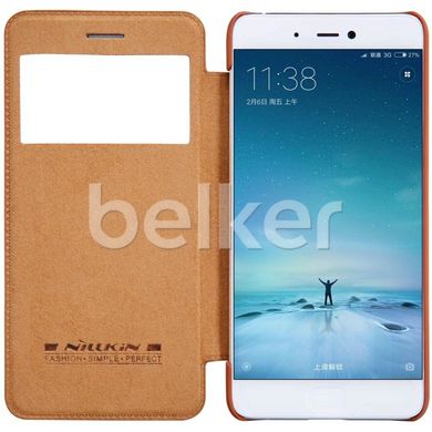 Чехол книжка для Xiaomi Mi5s Nillkin Qin кожаный Коричневый смотреть фото | belker.com.ua