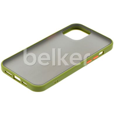 Противоударный чехол для iPhone 12 LikGus Оливковый смотреть фото | belker.com.ua