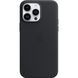 Чехол для iPhone 16 Pro Max Leather Case with MagSafe (replica) Черный