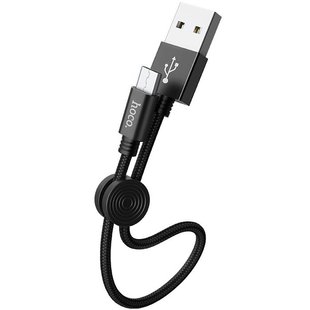 Кабель microUSB Hoco X35 Premium (25 сантиметров) Черный