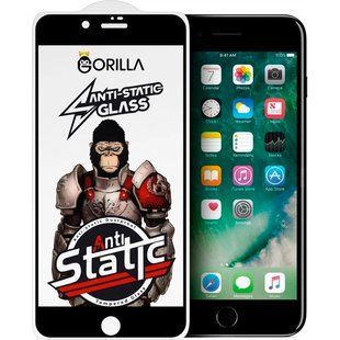 Защитное стекло для iPhone 8 Gorilla Anti-static Черный смотреть фото | belker.com.ua