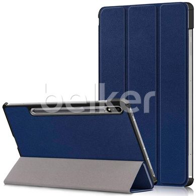 Чехол для Samsung Galaxy Tab S7 FE T733 Moko кожаный Синий