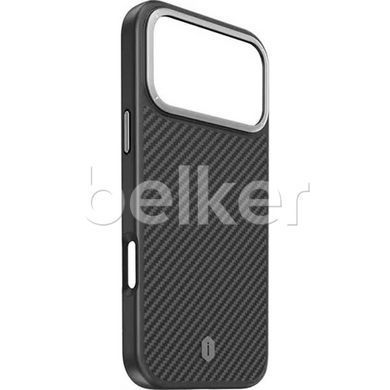 Карбоновый чехол iPhone 18 Pro Max Wiwu Kevlar Defense Ultra MagSafe DCC-205 Черный