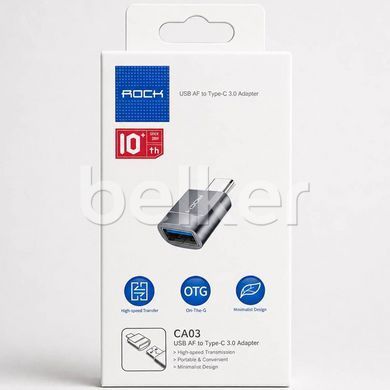 Переходник OTG USB-C Rock USB AF to Type-C 3.0 Adapter CA03
