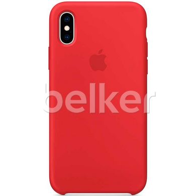 Силиконовый чехол для iPhone X Apple Silicone Case Красный смотреть фото | belker.com.ua