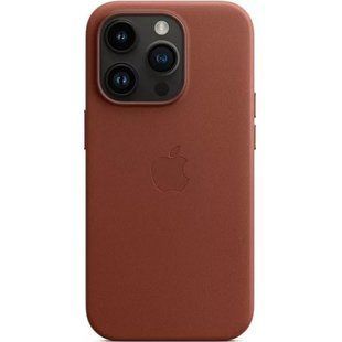 Чехол для iPhone 16 Pro Max Leather Case with MagSafe (replica) Коричневый