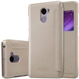 Чехол книжка для Xiaomi Redmi 4 Nillkin Spark Золотой смотреть фото | belker.com.ua