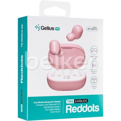 Полностью беспроводные наушники Gelius Pro Reddots TWS Earbuds GP-TWS010 Розовые