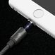 Кабель Lightning USB для iPhone iPad RC-095i Gravity магнитный Серый в магазине belker.com.ua