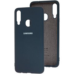 Оригинальный чехол для Samsung Galaxy A20s (A207) Soft Case Темно-синий смотреть фото | belker.com.ua