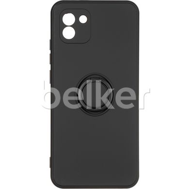 Чехол для Samsung Galaxy A03 (A035) Gelius Ring Holder Case с кольцом Черный смотреть фото | belker.com.ua