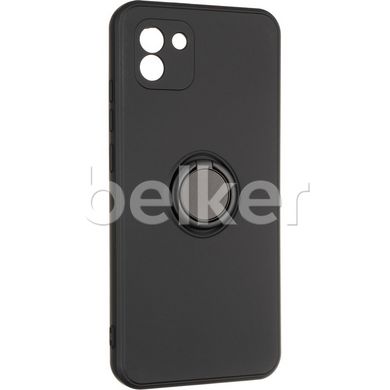 Чехол для Samsung Galaxy A03 (A035) Gelius Ring Holder Case с кольцом Черный смотреть фото | belker.com.ua