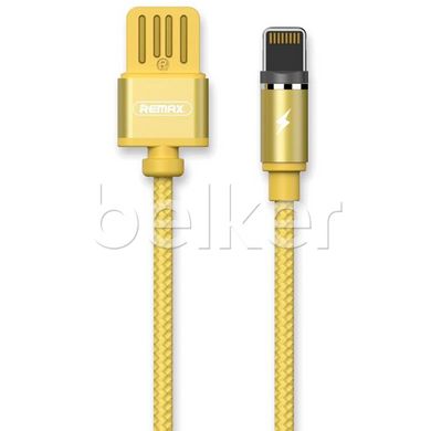 Кабель Lightning USB для iPhone iPad RC-095i Gravity магнитный Золотой