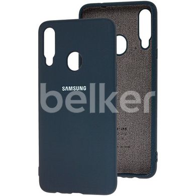 Оригинальный чехол для Samsung Galaxy A20s (A207) Soft Case Темно-синий смотреть фото | belker.com.ua