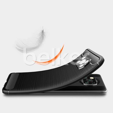 Противоударный чехол для Xiaomi Poco x3 Ultimate carbon case Темно-синий смотреть фото | belker.com.ua