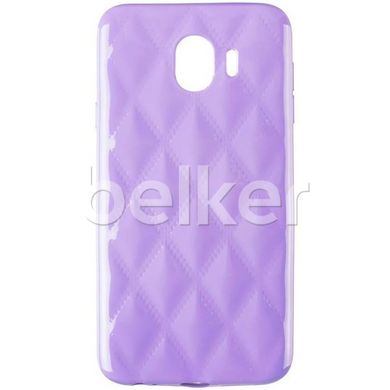 Силиконовый чехол для Samsung Galaxy J4 2018 (J400) Baseus Rhombus Фиолетовый смотреть фото | belker.com.ua
